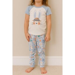PJ Place Easter Bunny Pajama Set Outfit Blue White‎ 3T